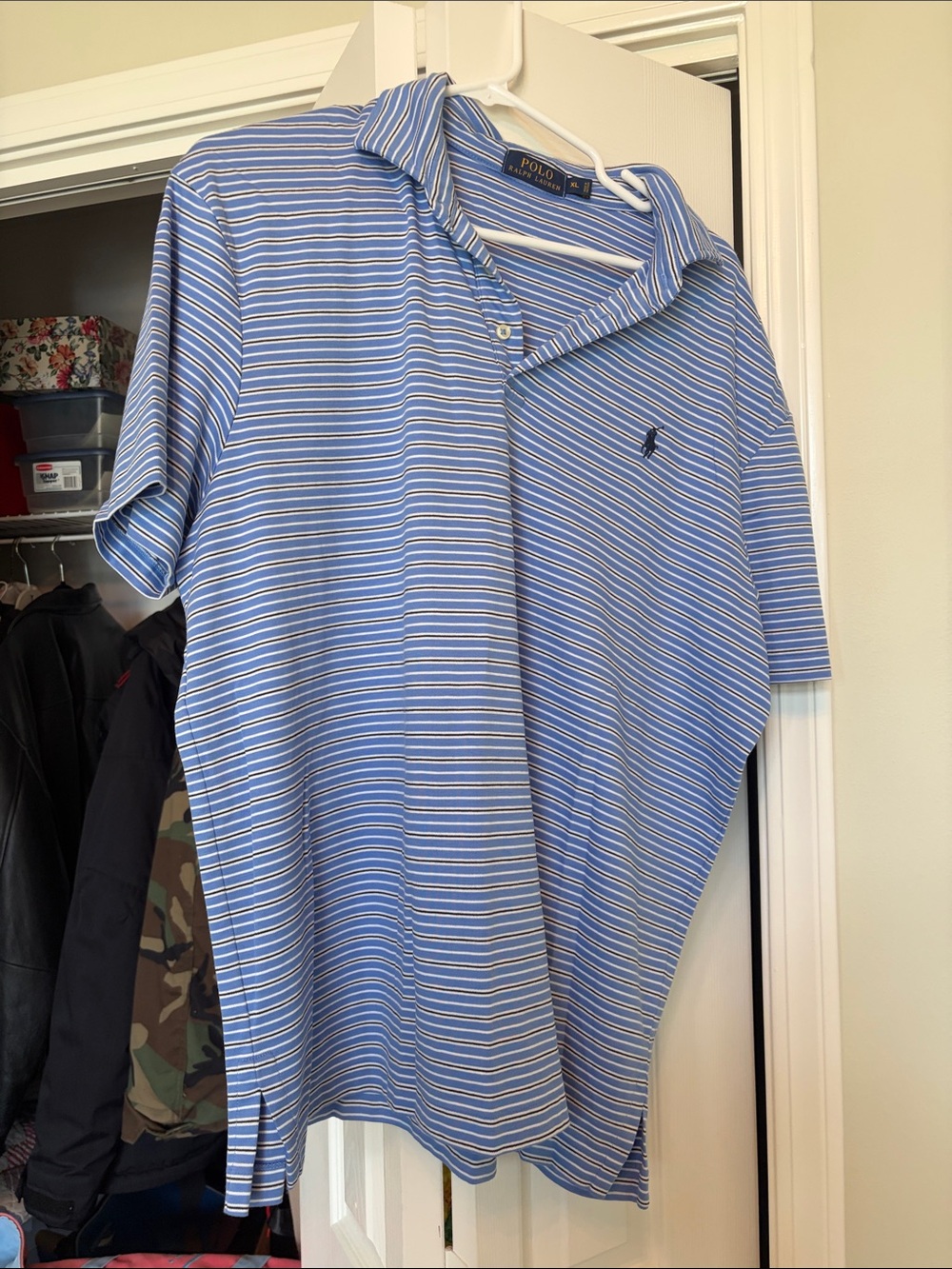 Polo by Ralph Lauren Light Blue & White Striped Polo